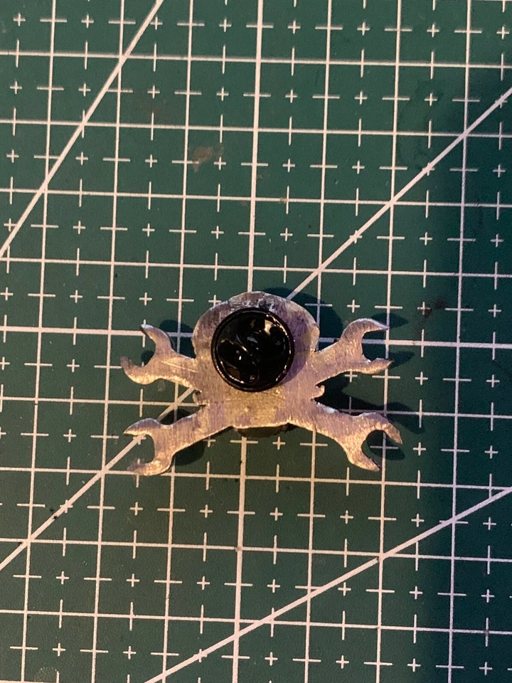 Skull and Crossbones wrench pin/badge - Image 4 of 4