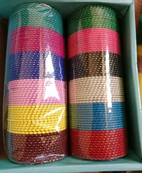 Coloridos brazaletes de metal indio de 144 piezas para mujer 12 colores Kade paquistaní para niñas Foto 4 de 4