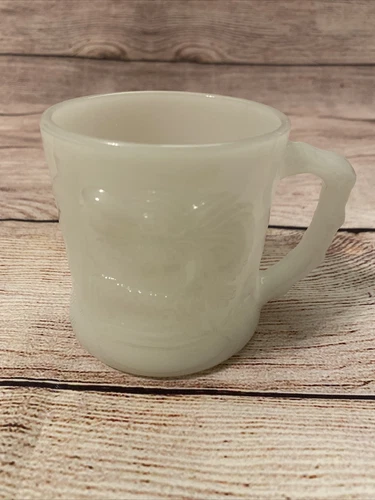 Vintage B.C. Comic Grog Milk Glass Coffee Mug Tea Cup Johnny Hart Caveman White