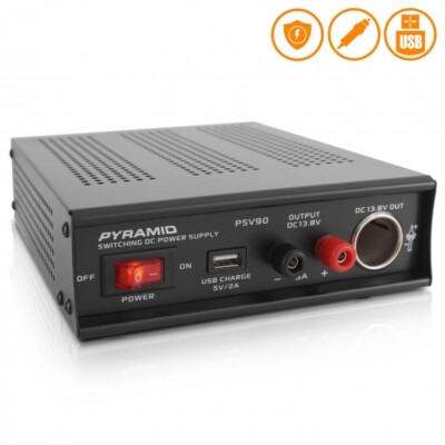Pyramid PSV90 Desktop Bench Power Supply AC-to-DC Converter +USB Charge +9 Amp