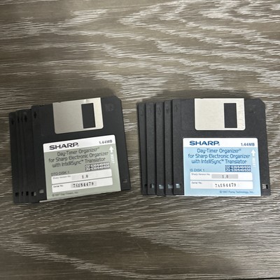 Vintage Sharp Wizard OZ-650PC Day-Timer Organizer Floppy Disks Only 10 Count