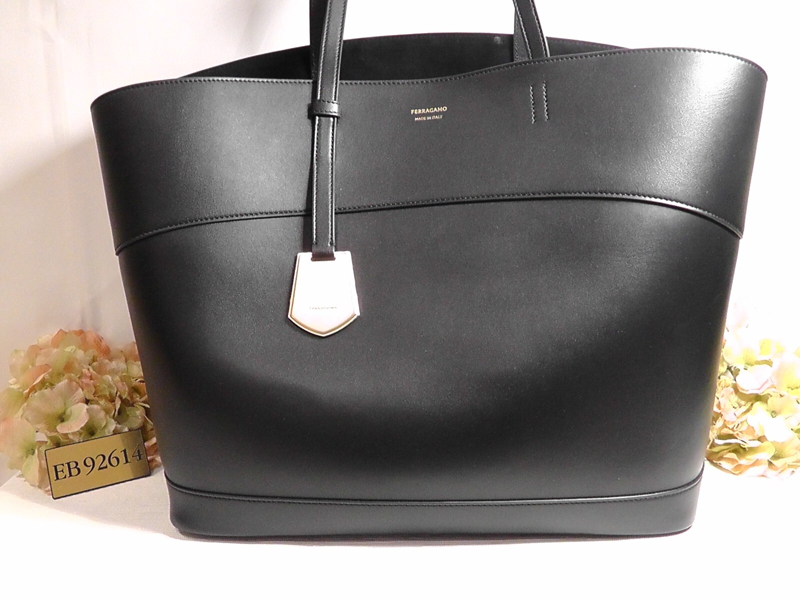 Salvatore Ferragamo Medium BLACK Leather Charming Tote Bag***$1750****NWT*** image 5