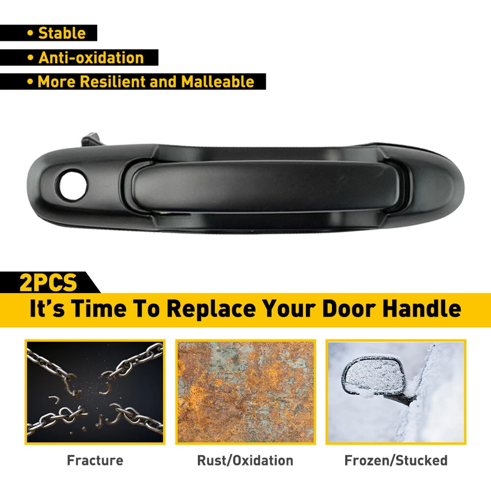 Front Left Right Outside Door Handle Fit Toyota Sienna 98-03 Driver & Passenger - Image 4 of 4