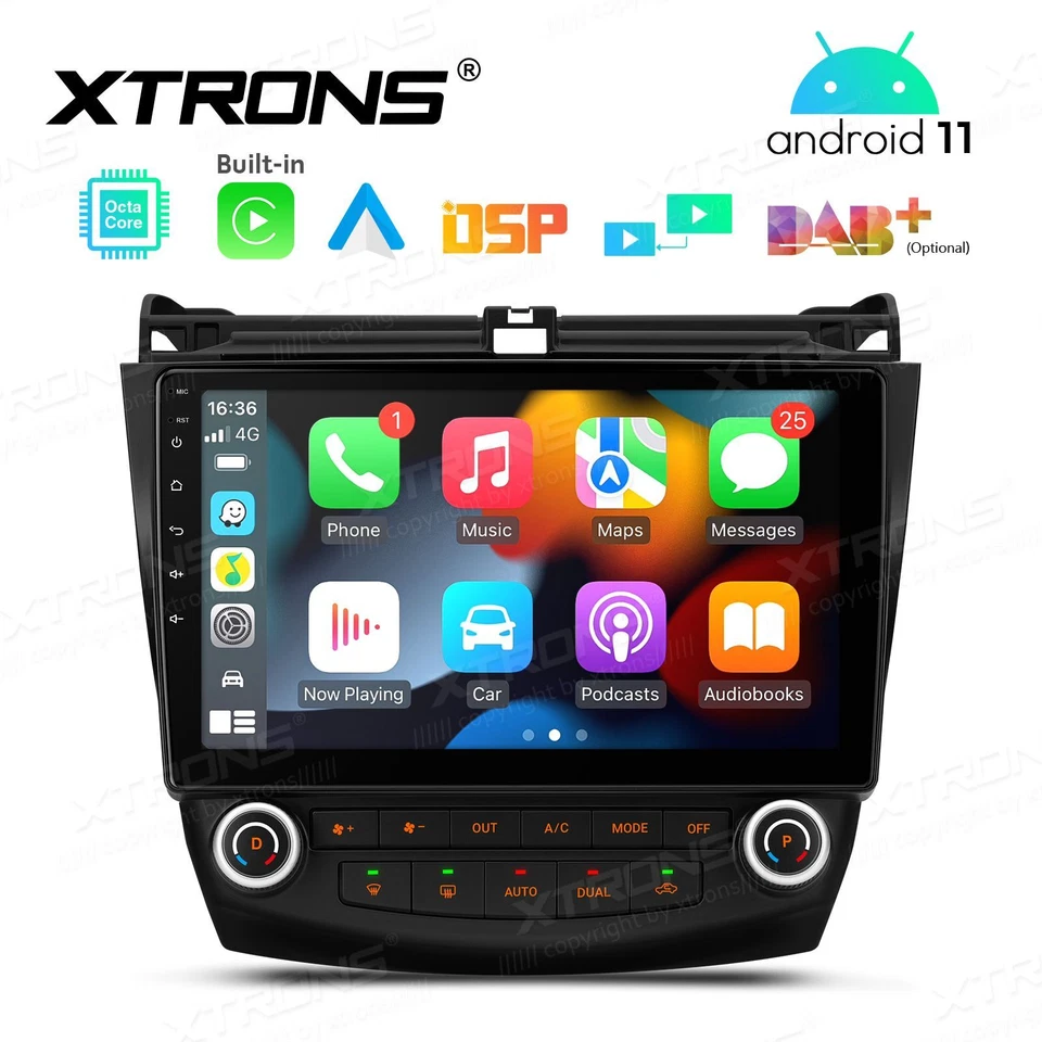 AUTORADIO ANDROID 11 STEREO AUTO HONDA ACCORD 2003-2007 WIFI CARPLAY NAVIGATORE  - Immagine 4 di 4