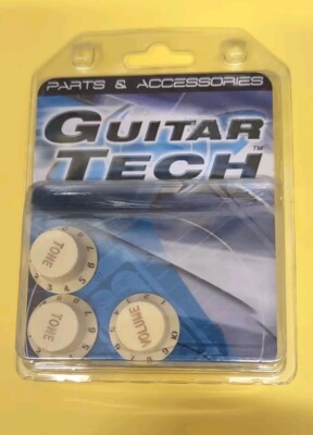 Guitar Tech GT556 S-Typ Creme Regler 3er-Set, 1-Vol & 2xTone