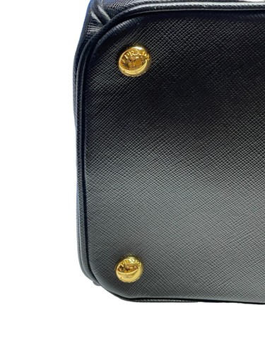 Prada Saffiano Lux Nero Black Leather GHW Double Zip Large Hand Tote Bag BN1786 - Picture 10 of 24