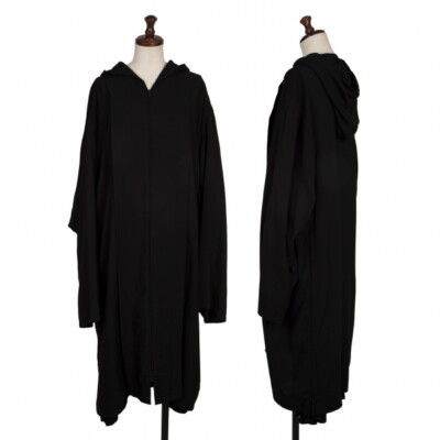 Yohji Yamamoto collections Draped Double Zip Hoodie Coat Yohji Yamamoto collections Draped Double Zip Hoodie Coat