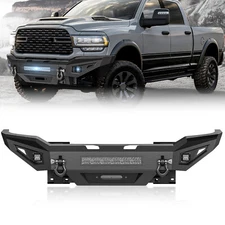 Full Width Front Bumper W/ 2 x 4.75-ton D-rings For 19-2025 Dodge Ram 2500 3500
