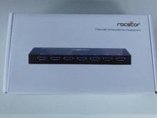 LOT OF 5 Rocstor Premium 7-Port USB 3.0 Hub with Fast-Charging Ports