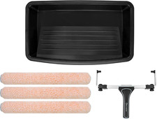 18" Paint Roller Kit - 5PC Set with Microfiber Sleeves  Tray