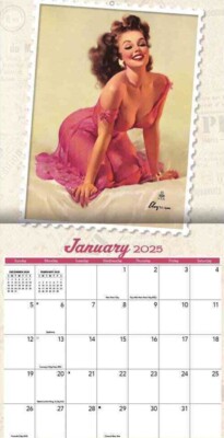Pin Up: Featuring Gil Elvgren Art 2025 (Last Year) Wall Calendar