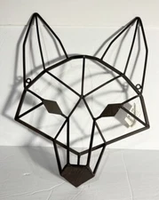 Metal Cast Iron Geometrical FOX Wall Room Decor 3D Weld Hobby Lobby 12” X 15.75”