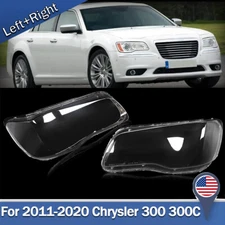 For 2011-20 Chrysler 300 Left&Right Front Headlight Lamp Lens Cover Replacement