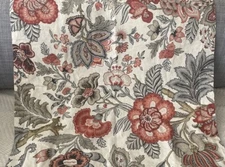 Pottery Barn Allegra Palampore Floral Euro Pillow Sham One  Linen Blend  EUC