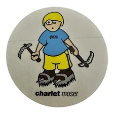 Vintage Original Petzl Charlet Moser Ice Climbing Sticker Decal - Ice Axe 2.5”