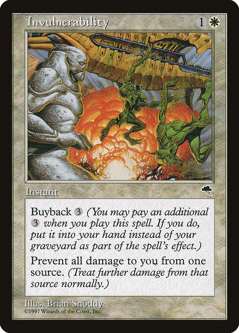 Invulnerability NonFoil Tempest 25 NM MTG