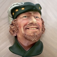 Signed Bossons Legend Products Robin Hood 1985 Chalkware Head vintage England