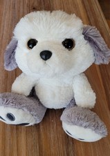 Grey White Aurora Plush Stuffed Animal Puppy Dog