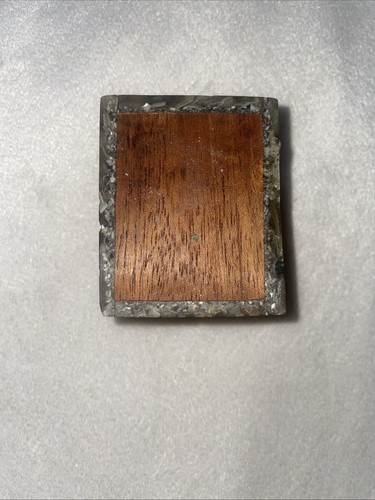 "Mini joyero de baratija epoxi con carcasa de abulón de madera 2"" ancho 1/4"" alto" - Imagen 6 de 19
