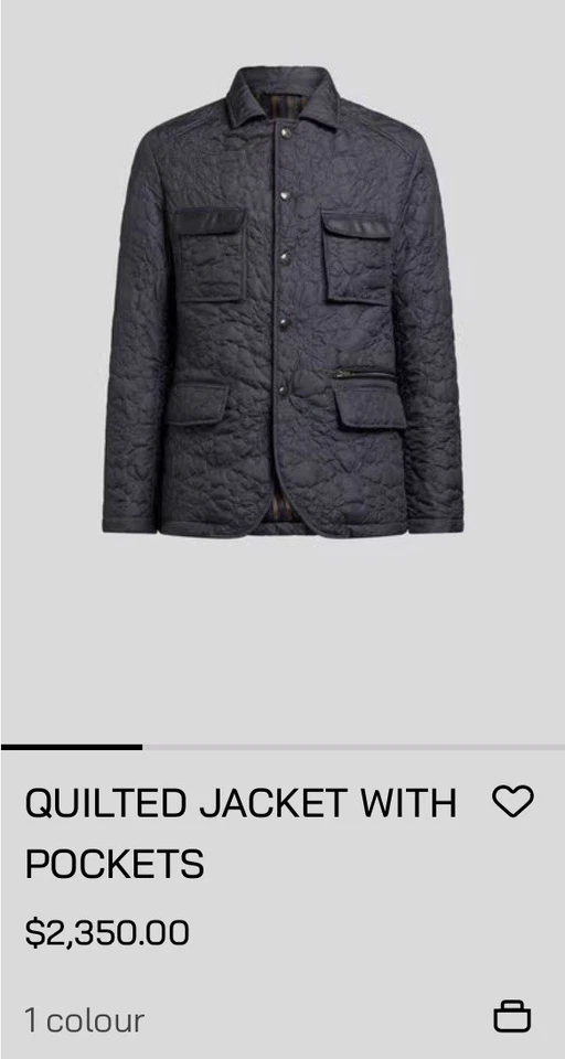 Men’s Etro black quilted reversible jacket w/ leather accents paisley lining XL - Image 2 of 4