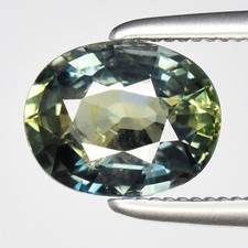 💎 1.47ct 7.2x5.8mm Oval Natural Blue Green Sapphire - Unheated, Songea Gemstone