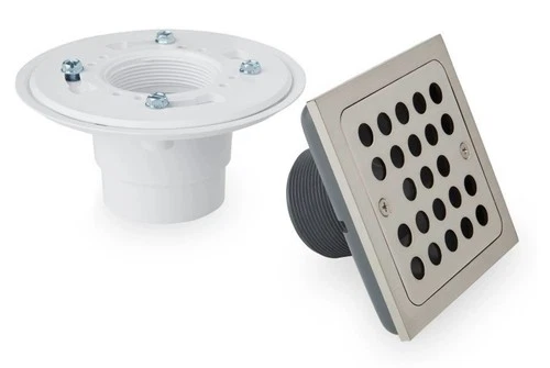 Signature Hardware SH608ZBN FundamentALL 4-1/2" Square Shower Drain Brushed Nick - Picture 1 of 2