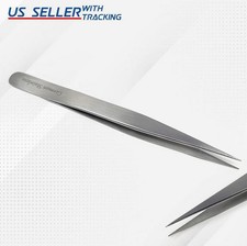 High Precision Lab Tweezers/Forceps with Straight Fine Point, Stainless Steel CE