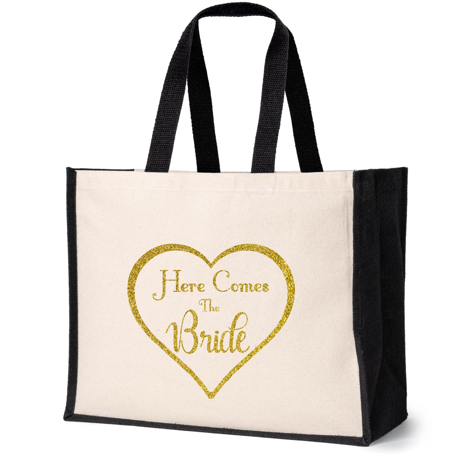 Bolso de Mano Here Come the Bride Regalo de Boda Idea de Fiesta de Gallina Damas Comprador de Lona