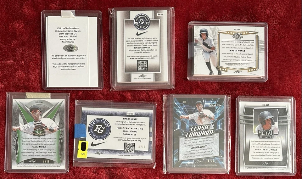 Nasim Nunez Rookie Card Lot - 1/1 - 1/3 - 3/5 - 5/15 - 11/12 - 9/35 - 21/30 - Image 3 of 4