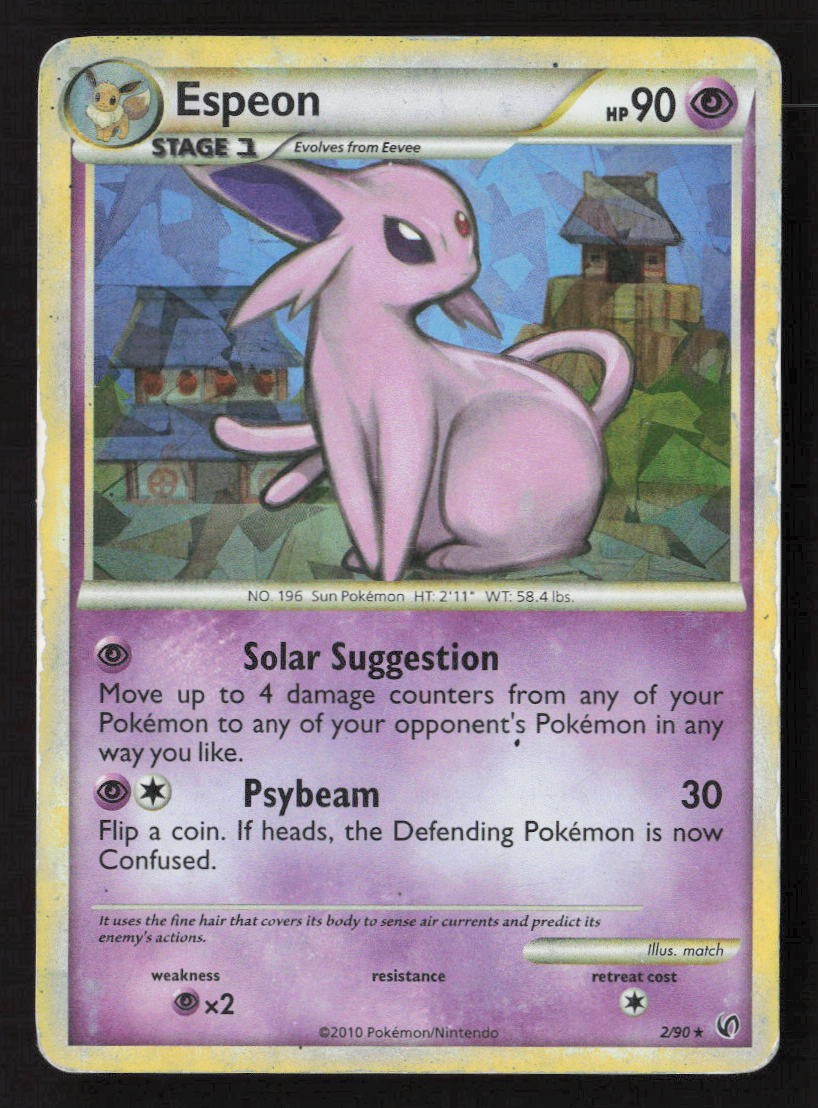 Espeon - 2/90 (HGSS Undaunted - Cracked Ice Holo) Holo Rare Deck Exclusives