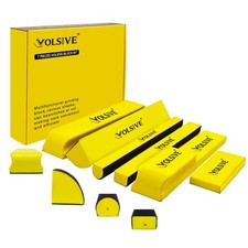 Volsive 7pcs Hand Sanding Block Set Yellow Set-long Hook Volsive 7pcs Hand Sanding Block Set Yellow Set-long Hook