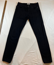 Womens 29x30 Paige Verdugo Ultra Skinny Jeans Black Low Rise Stretch Made in USA