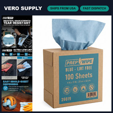 Heavy Duty Lint-Free Cleaning Towels  Solvent Resistant Wipes, 100 Pack, 9"x17