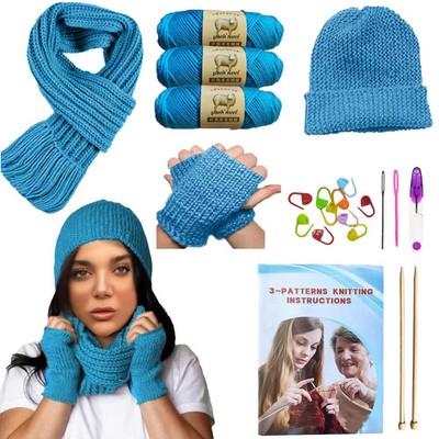 Kaaper Strickset für Anfänger Erwachsene, Stricken lernen Häkeln Starterset für