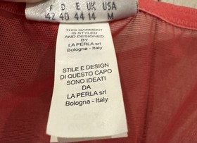 La Perla Studio Red Chemise Medium Mesh Lace Slip Babydoll Gown-Designed N Italy