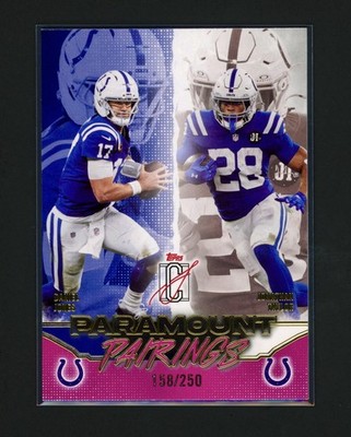 2025 Topps Signature Class Daniel Jones/Jonathan Taylor Paramount Pairing #/250
