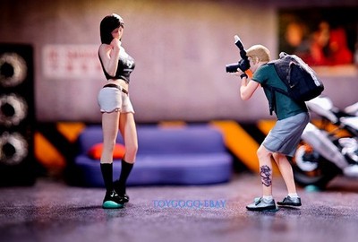 1/64 Scale Photographer Shooting girl Model - Studio Scene Miniature in stock