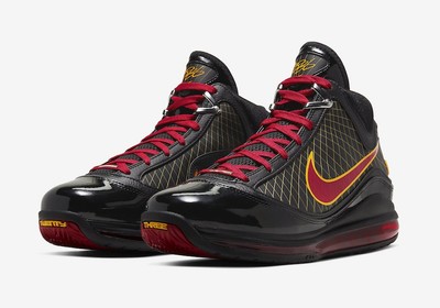 Nike LeBron 7 QS Fairfax Black Varsity Red CU5646-001 Men's Size 12.5