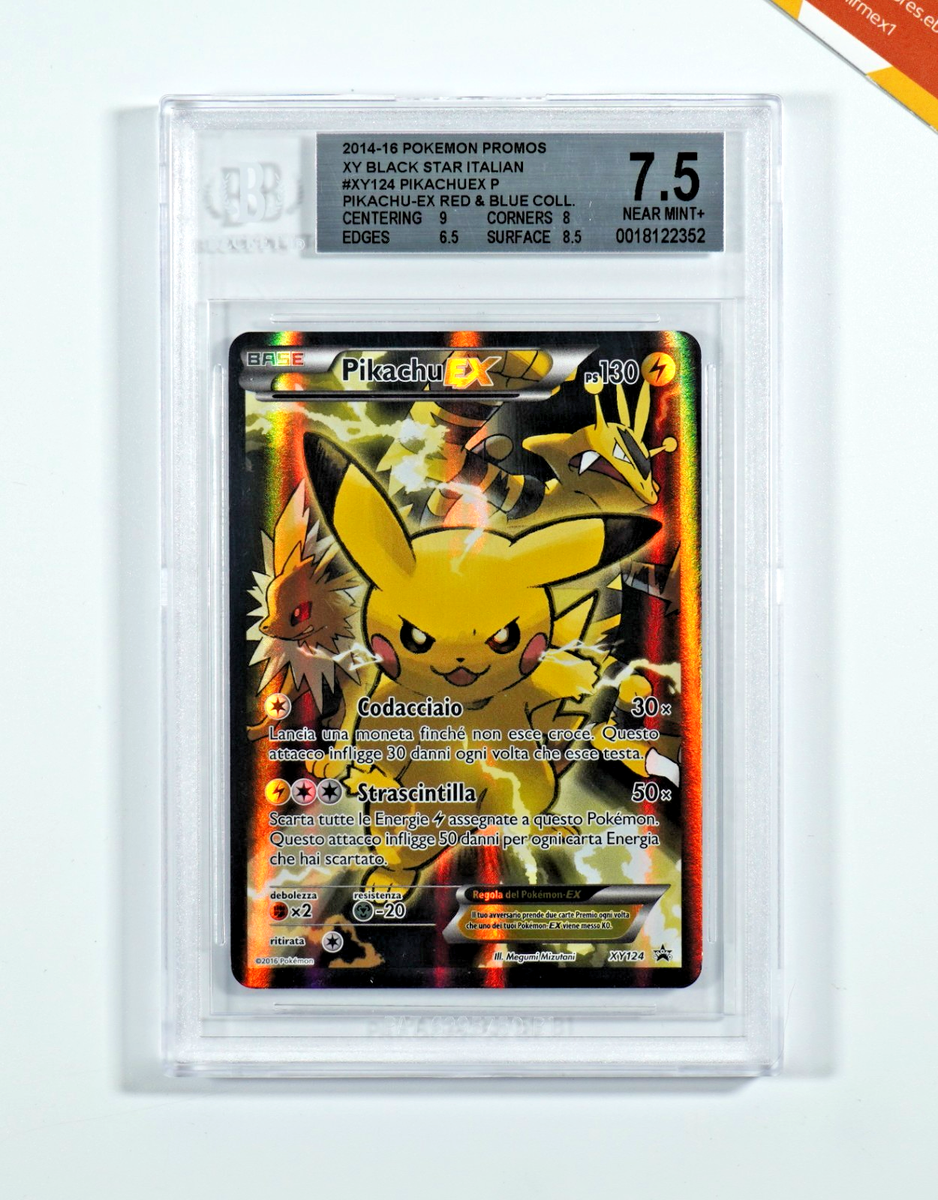 Pokemon BGS 7.5 Pikachu Ex #XY124 Full Art XY Black Star Promo