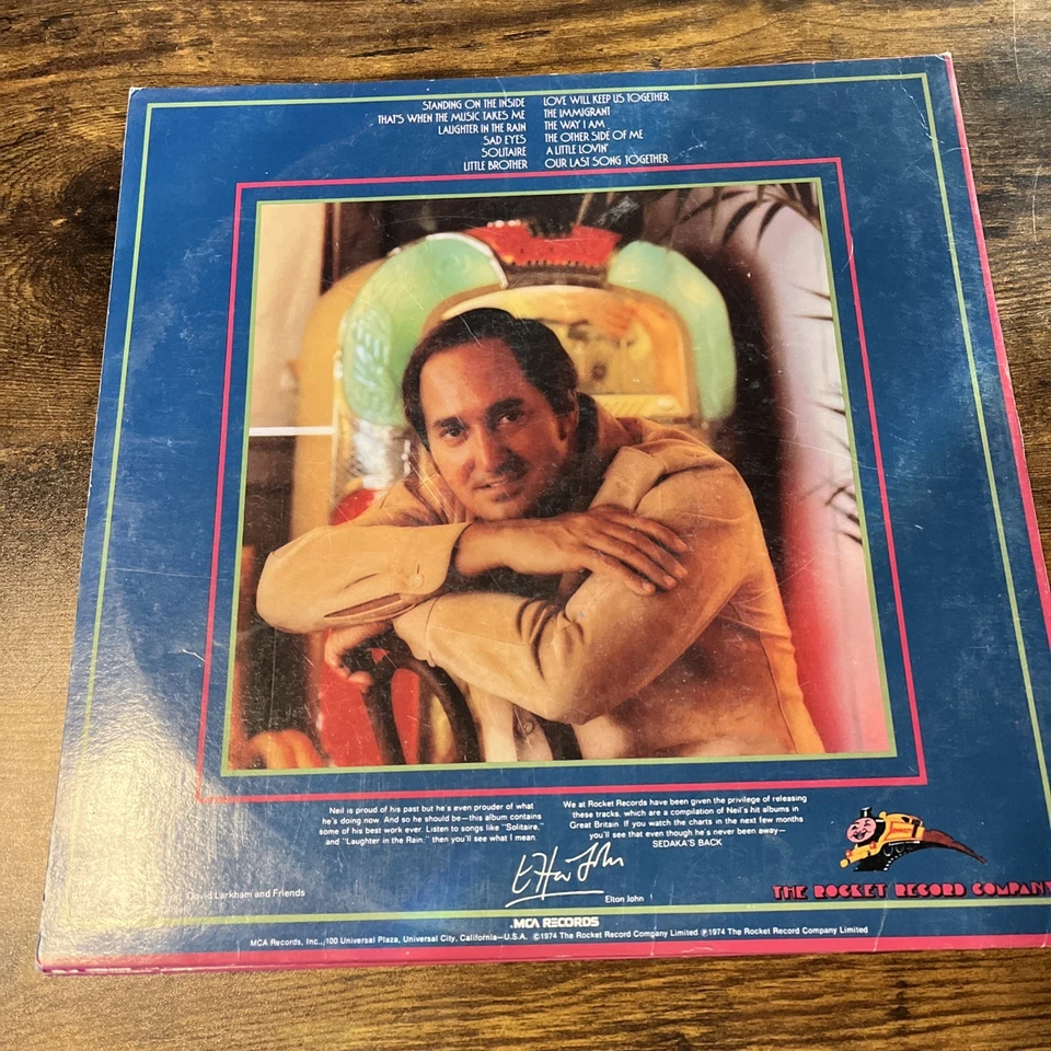 Neil Sedaka Sedaka's Back (Vinyl, 1974) The Rocket Record Company MCA-463  LP Foto 2 de 4