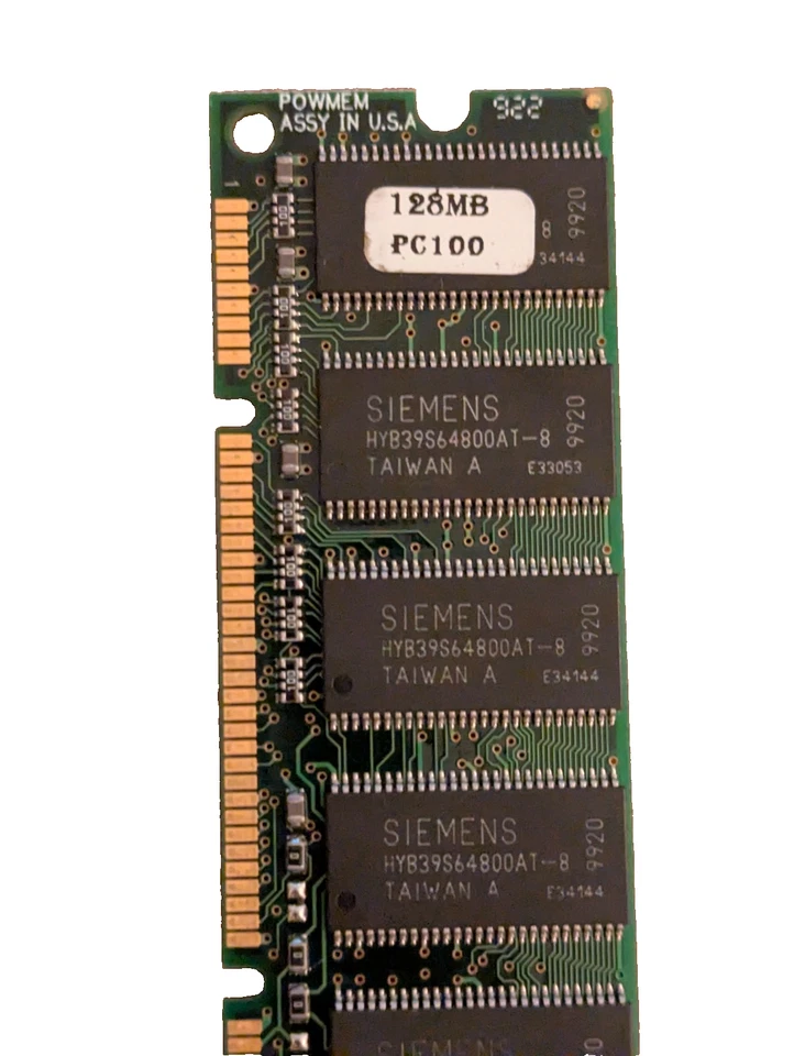 Lot of 3 Vintage 128MB SDRAM / PC100 Desktop Memory Sticks – Mixed Brands - Image 3 of 4