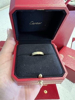 Cartier Love Wedding Band Ring 18k Yellow Gold 3.5mm Size 54 or size 6.75