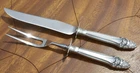 Gorham SOVEREIGN OLD Carving 10" Set sterling silver /stainless blade & tines