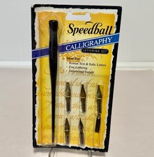 Speedball Calligraphy Lettering Set Pen Holder 6 Nibs No. 2961 Sealed