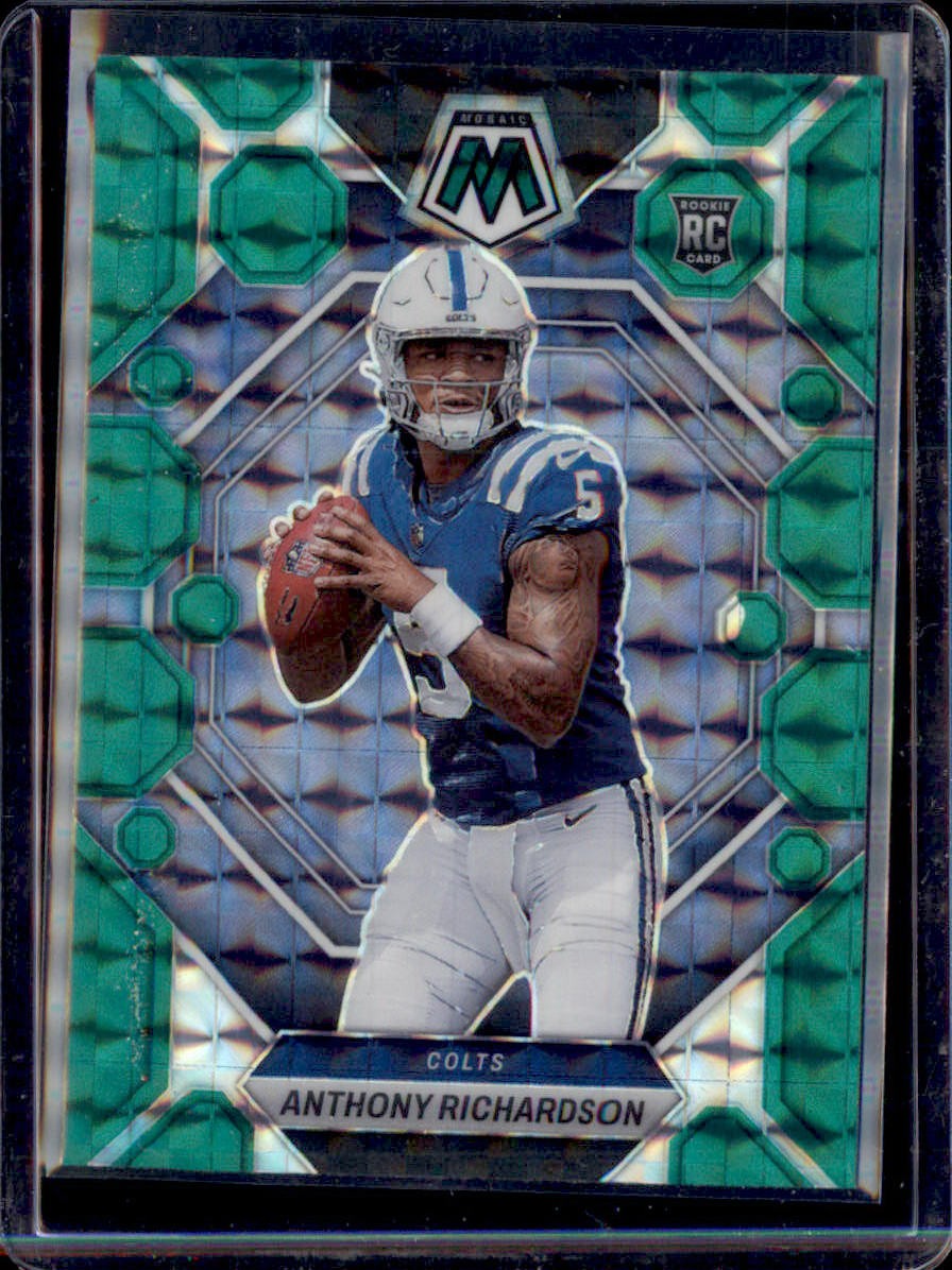 2023 Panini Mosaic #282 Anthony Richardson Green Mosaic
