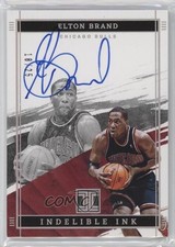 2021-22 Panini Impeccable Indelible Ink Holo Silver 18/25 Elton Brand Auto 3d3