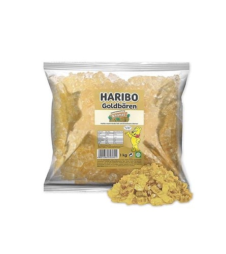 Haribo Juice – Pineapple , Single-Flavor Gummy Bears 1kg - Ships from ...