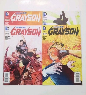 Lot Of 4 2015 DC The New 52 Grayson Comics #5-8 VF/NM