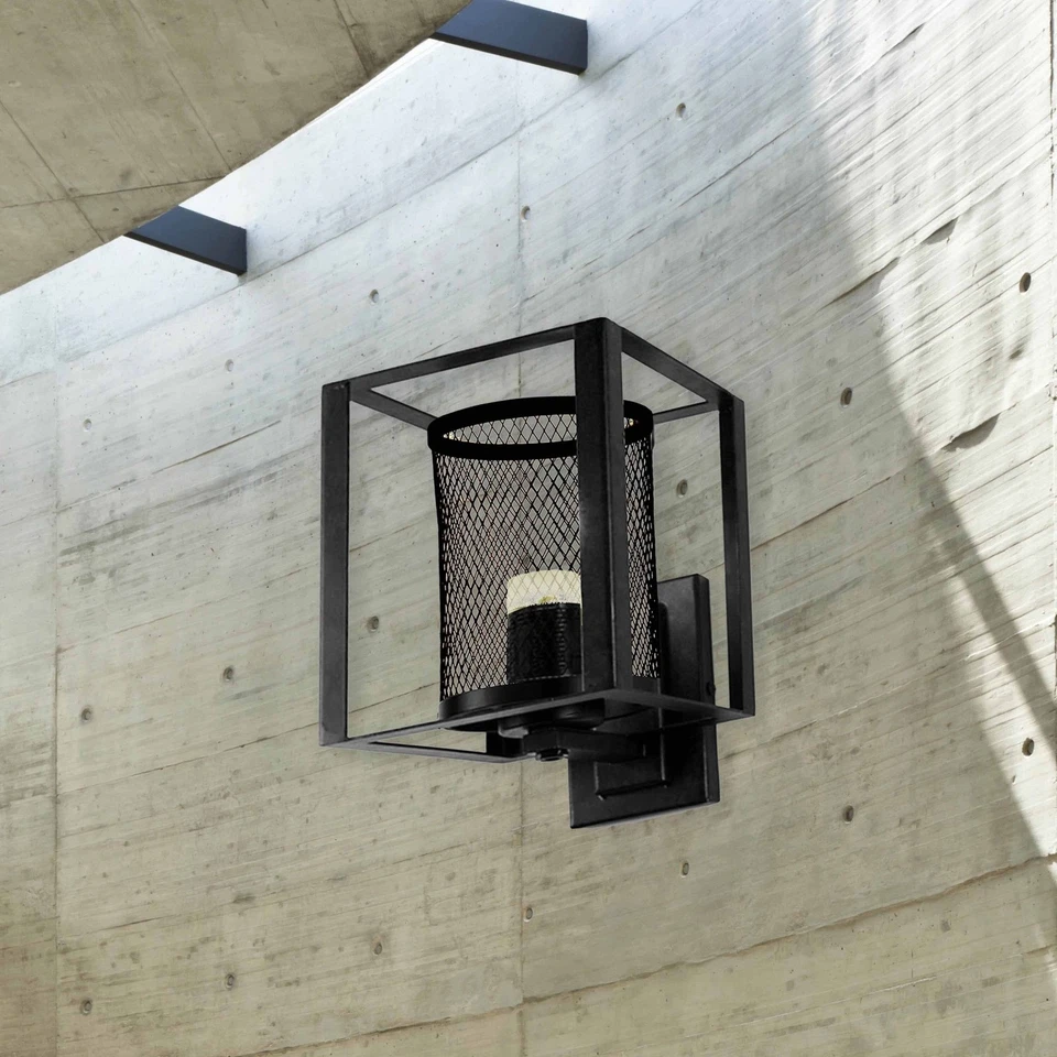 Винтажное настенное бра Springdale 9,5 дюйма в высоту Dixon светодиодное черное - Изображение 2 из 3