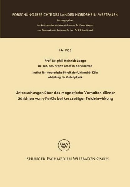 Untersuchungen üBer Das Magnetische Verhalten DüNner Schichten Von ¿-Fe2O3 Bei K-image